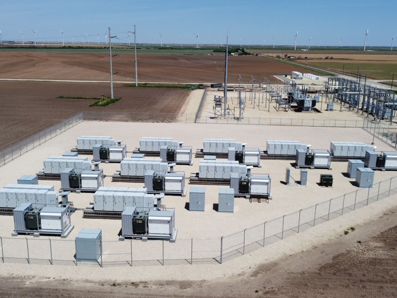 Texas-Waves-II,-een-30MW30MWh-batterij-energie-opslag-project-in-Scary-County,-Texas